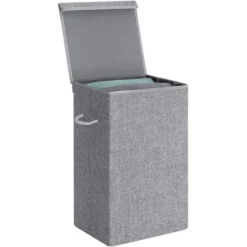 Songmics Wäschekorb LCB01G, Grau, Mit Deckel, Leinenimitat, Faltbar, 36 X 66 X 36 Cm, 85 Liter 13 Songmics Wäschekorb LCB01G, Grau, Mit Deckel, Leinenimitat, Faltbar, 36 X 66 X 36 Cm, 85 Liter -Songmics Verkaufsgeschäft 010de1816f4b91256fb045de8c83eb6afe974550 waeschekorb songmics lcb01g grau mit deckel