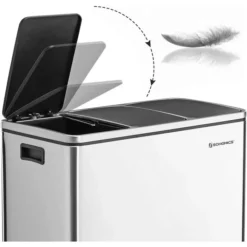 Songmics Mülleimer LTB54NL, Silber, Aus Edelstahl, 3 X 18 Liter -Songmics Verkaufsgeschäft 05fc612d7f5b3d25091193c18cc8bcd93ecd0b95 muelleimer songmics ltb54nl silber