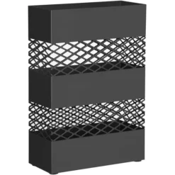 Songmics Schirmständer LUC02BK, Schwarz, Höhe 41 Cm, Pulverbeschichtetes Metall