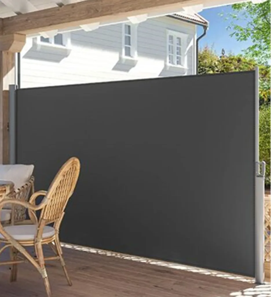 SONGMICS Alu Seitenmarkise 200 X 400 Cm 280 G/m² Ausziehbar Sichtschutz, Sonnenschutz Für Balkon & Terrasse Anthrazit GSA204G01 2 SONGMICS Alu Seitenmarkise 200 X 400 Cm 280 G/m² Ausziehbar Sichtschutz, Sonnenschutz Für Balkon & Terrasse Anthrazit GSA204G01 - Image 2