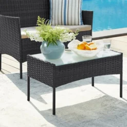SONGMICS Balkonmöbel, Aus PE-Polyrattan, Lounge-Set, GGF004B05 -Songmics Verkaufsgeschäft 0adb9094ce0aae558ae9b3feb1cffc38