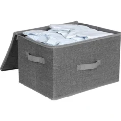 Songmics Aufbewahrungsbox RFB03H, 30 Liter, Mit Deckel, Stoff, Grau, 30x40x25 Cm, 3 Stück -Songmics Verkaufsgeschäft 0effc70a77cce446f184da23a73e1201abfa0e00 aufbewahrungsbox songmics rfb03h 30 liter