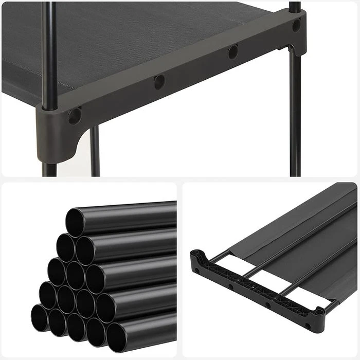 Songmics Stoffschrank RYG24BK, Schwarz, Offen, 112 X 165 X 43cm, Mit Kleiderstangen 7 Songmics Stoffschrank RYG24BK, Schwarz, Offen, 112 X 165 X 43cm, Mit Kleiderstangen - Image 7