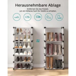 Songmics Schuhregal Für 20 Paar, Aus Kunststoff, 43 X 173 X 31cm, 10 Fächer Mit Türen, Transparent -Songmics Verkaufsgeschäft 118b2abe3705e540dd2d51fcddd2ddfae7f8ec0f schuhregal songmics fuer 20 paar aus kunststoff