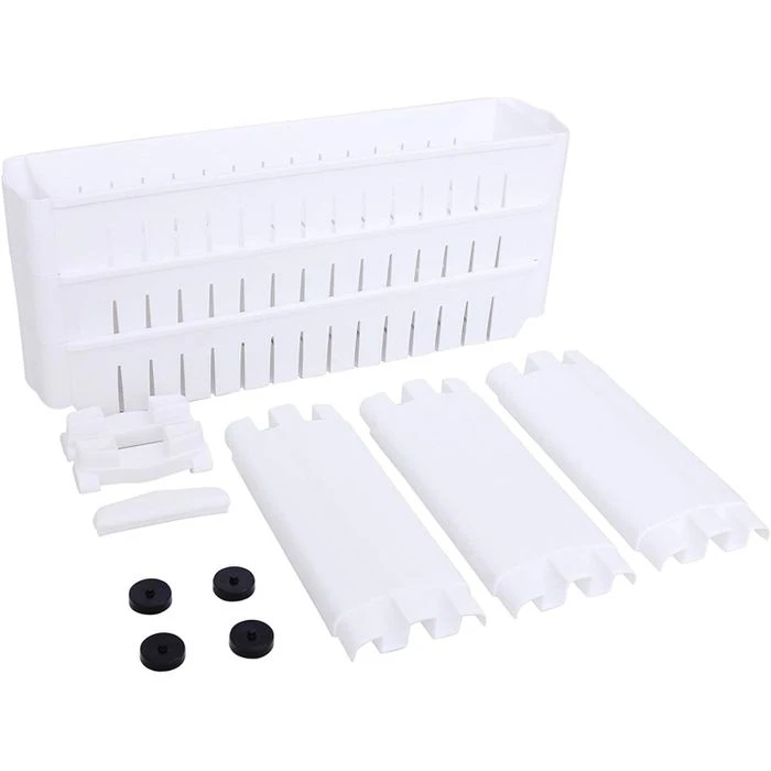 Songmics Küchenwagen KTR03W, Mit Rollen, Nischenregal, Weiß, 55 X 72,5 X 12,7cm, Kunststoff 8 Songmics Küchenwagen KTR03W, Mit Rollen, Nischenregal, Weiß, 55 X 72,5 X 12,7cm, Kunststoff - Image 8