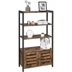 VASAGLE Bücherschrank, Kommode Schrank, Bücherregal Im Industrie-Design Mit 3 Ablagen, 2 Lamellentüren, Wohnzimmer, Arbeitszimmer, Schlafzimmer, 70 X 30 X 121.5cm, Vintage Von SONGMICS LSC75BX 7 VASAGLE Bücherschrank, Kommode Schrank, Bücherregal Im Industrie-Design Mit 3 Ablagen, 2 Lamellentüren, Wohnzimmer, Arbeitszimmer, Schlafzimmer, 70 X 30 X 121.5cm, Vintage Von SONGMICS LSC75BX -Songmics Verkaufsgeschäft 15478305 3
