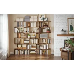 VASAGLE Bücherregal, Mit 6 Ebenen, Standregal, Büroregal, Freistehend, Dekoregal, Zur Präsentation, Modern, Für Wohnzimmer, Schlafzimmer, Büro, Vintagebraun LBC61BX Von Songmics 7 VASAGLE Bücherregal, Mit 6 Ebenen, Standregal, Büroregal, Freistehend, Dekoregal, Zur Präsentation, Modern, Für Wohnzimmer, Schlafzimmer, Büro, Vintagebraun LBC61BX Von Songmics -Songmics Verkaufsgeschäft 16676074 3