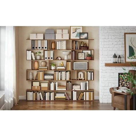 VASAGLE Bücherregal, Mit 6 Ebenen, Standregal, Büroregal, Freistehend, Dekoregal, Zur Präsentation, Modern, Für Wohnzimmer, Schlafzimmer, Büro, Vintagebraun LBC61BX Von Songmics 3 VASAGLE Bücherregal, Mit 6 Ebenen, Standregal, Büroregal, Freistehend, Dekoregal, Zur Präsentation, Modern, Für Wohnzimmer, Schlafzimmer, Büro, Vintagebraun LBC61BX Von Songmics - Image 3