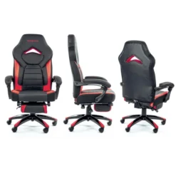 Songmics Gaming-Stuhl OBG77BR, Mit Fußstütze, Schwarz/rot, Kunstleder/Netz, Bis 150 Kg -Songmics Verkaufsgeschäft 16a338834a6fa3e2c58edab73ebe3769c17c57f0 gaming stuhl songmics obg77br mit fussstuetze