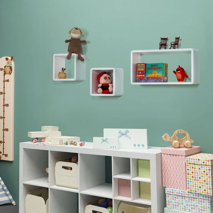 Songmics Wandregal LWS50WT, Weiß, 3-teilig, 22cm / 50cm, Aus Holz 6 Songmics Wandregal LWS50WT, Weiß, 3-teilig, 22cm / 50cm, Aus Holz - Image 6