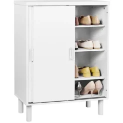 Songmics Schuhschrank LHS052W01, Weiß, Aus Holz, Für 16 Paar, 70 X 100 X 35cm -Songmics Verkaufsgeschäft 1a89e9a2b83d816c0c248aec92e7c5f674f7462c schuhschrank songmics lhs052w01 weiss