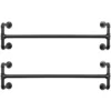 Songmics Wandgarderobe HSR64BK-02, Metall, 110 X 29,3cm, Schwarz, 2 Stück