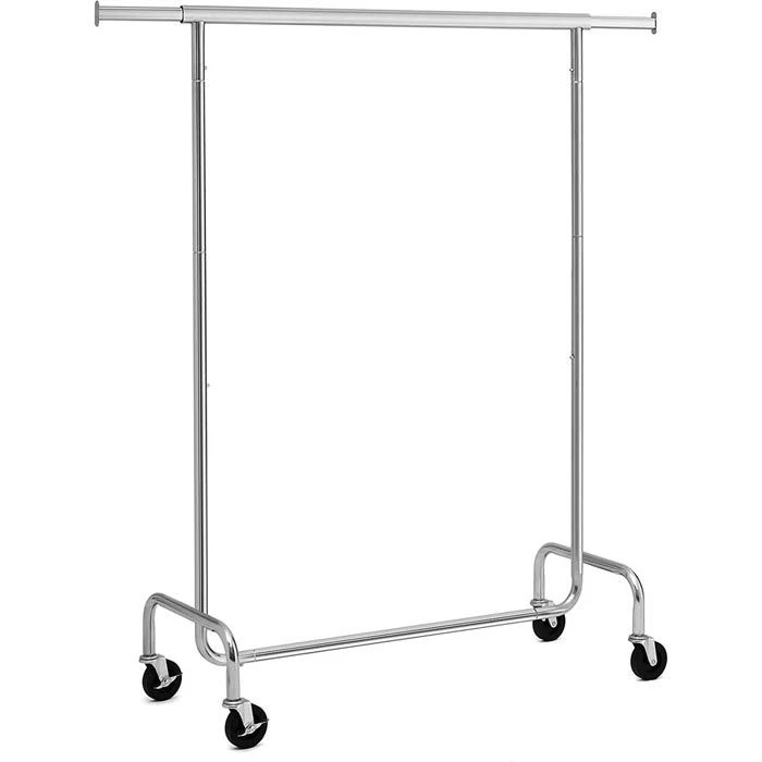 Songmics Garderobenständer HSR11S, Bis 130 Kg, Mit Rollen, Ausziehbar, Metall, Silber 1 Songmics Garderobenständer HSR11S, Bis 130 Kg, Mit Rollen, Ausziehbar, Metall, Silber