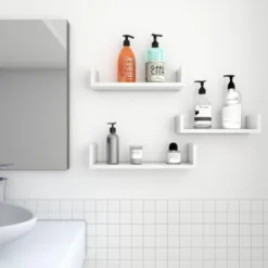 Songmics Wandregal 3er Set U-Form Schweberegal Kreatives Lounge Cube Regal Aus MDF-Platte Weiß LWS40WT -Songmics Verkaufsgeschäft 20805724 3