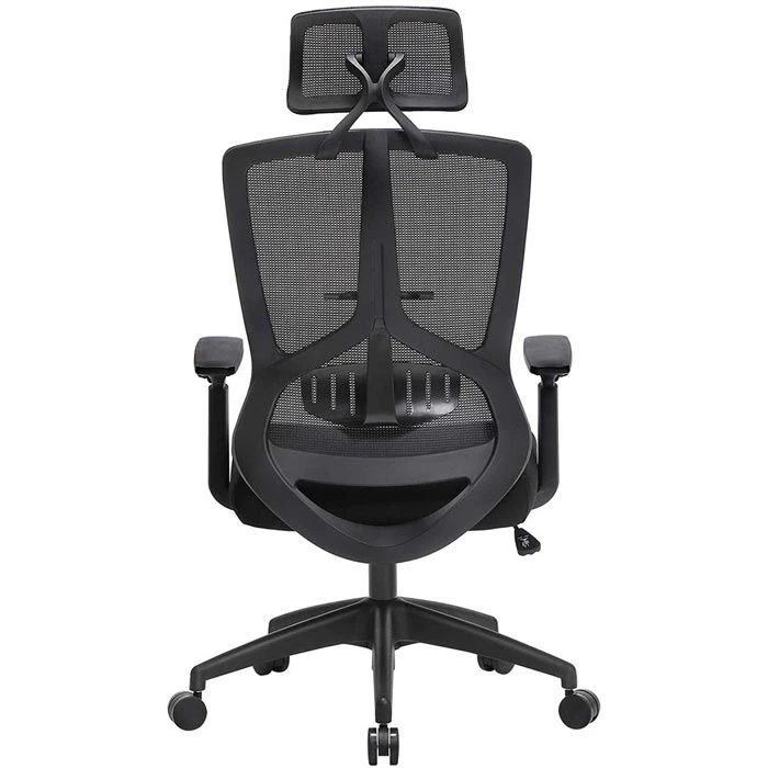 Songmics Bürostuhl OBN53BK, Schwarz, Stoff / Netz, Mit Kopfstütze, Bis 120 Kg 3 Songmics Bürostuhl OBN53BK, Schwarz, Stoff / Netz, Mit Kopfstütze, Bis 120 Kg - Image 3