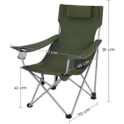 Songmics Klappstuhl GCB09AG, Faltbar, Metall/Stoff, Grün, Bis 150 Kg -Songmics Verkaufsgeschäft 23223b1b1bc659aa6cfb83b704274999edaba644 klappstuhl songmics gcb09ag faltbar