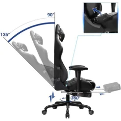 Songmics Gaming-Stuhl RCG52GYV1, Mit Fußstütze, Schwarz/camouflage, Netz/Kunstleder, Kopfstütze, Bis 150 Kg -Songmics Verkaufsgeschäft 2456bf303d266bea2338b0b2a0070b1b24d60234 gaming stuhl songmics rcg52gyv1 mit fussstuetze