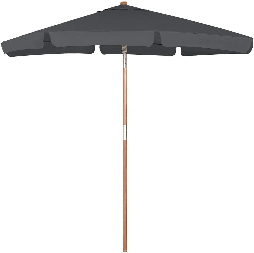 SONGMICS 200 × 125 Cm Holz-Sonnenschirm, Marktschirm, UV-Schutz UPF 50+, Gartenschirm, Terrassenschirm, Sonnenschutz, Ohne Ständer Grau GPU26GY 5 SONGMICS 200 × 125 Cm Holz-Sonnenschirm, Marktschirm, UV-Schutz UPF 50+, Gartenschirm, Terrassenschirm, Sonnenschutz, Ohne Ständer Grau GPU26GY - Image 5