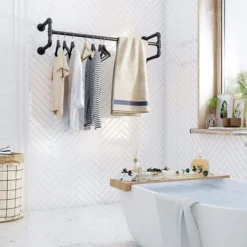 Songmics Wandgarderobe HSR64BK-02, Metall, 110 X 29,3cm, Schwarz, 2 Stück 13 Songmics Wandgarderobe HSR64BK-02, Metall, 110 X 29,3cm, Schwarz, 2 Stück -Songmics Verkaufsgeschäft 26ce61c3c11c51356d20237e80b263f1ccf332a6 wandgarderobe songmics hsr64bk 02 metall