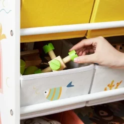Songmics Spielzeugregal, Kinderzimmerregal Mit 12 Stoffboxen, Für Bücher Und Spielzeug, Spielzeug-Organizer, Kinderzimmer, Für Kinder, Multifunktional, Weiß GKRS04WT 7 Songmics Spielzeugregal, Kinderzimmerregal Mit 12 Stoffboxen, Für Bücher Und Spielzeug, Spielzeug-Organizer, Kinderzimmer, Für Kinder, Multifunktional, Weiß GKRS04WT -Songmics Verkaufsgeschäft 27154498 3