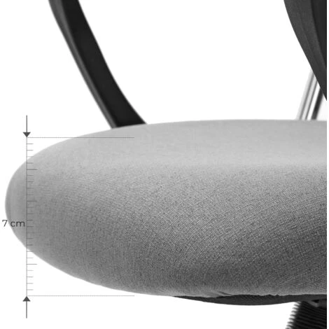 SONGMICS Bürostuhl, Ergonomischer Schreibtischstuhl, Drehstuhl, Gepolsterter Sitz, Stoffbezug, Höhenverstellbar Und Neigbar, Bis 120 Kg Belastbar, Grau OBN034G01 4 SONGMICS Bürostuhl, Ergonomischer Schreibtischstuhl, Drehstuhl, Gepolsterter Sitz, Stoffbezug, Höhenverstellbar Und Neigbar, Bis 120 Kg Belastbar, Grau OBN034G01 - Image 4