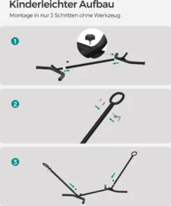 SONGMICS Hängematte Mit Gestell, 210 X 150 Cm, Auf 5 Verschiedene Höhen Verstellbar, Gestell Aus Metall, Bis 240 Kg Belastbar, Für Garten, Schwarzes Gestell Und Graue Hängematte GHS001G01 13 SONGMICS Hängematte Mit Gestell, 210 X 150 Cm, Auf 5 Verschiedene Höhen Verstellbar, Gestell Aus Metall, Bis 240 Kg Belastbar, Für Garten, Schwarzes Gestell Und Graue Hängematte GHS001G01 -Songmics Verkaufsgeschäft 2a3d9705bce00a52297679107dd16447