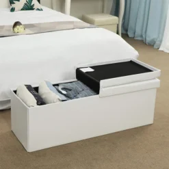 Songmics Sitztruhe Weiß, 110 X 38 X 38cm, 120L Mit Halbdeckel Kunstleder Bis 300kg Belastbar 9 Songmics Sitztruhe Weiß, 110 X 38 X 38cm, 120L Mit Halbdeckel Kunstleder Bis 300kg Belastbar -Songmics Verkaufsgeschäft 2cc47e517703931006c6da39319ab45caba953ad sitztruhe songmics weiss 110 x 38 x 38cm