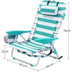 Songmics Klappstuhl GCB62JW, Metall/Stoff, Grün/weiß, Bis 150 Kg -Songmics Verkaufsgeschäft 346a847c1f867a1e8627da65420189967621ef80 klappstuhl songmics gcb62jw