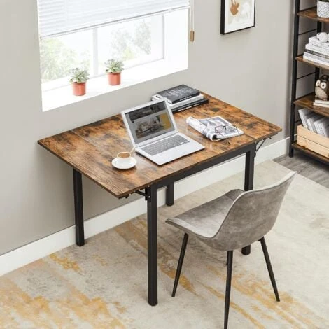 VASAGLE Esstisch, Klappbarer Küchentisch Für 2-4 Personen, Für Kleine Räume, Vintagebraun-schwarz Von SONGMICS KDT077B01 4 VASAGLE Esstisch, Klappbarer Küchentisch Für 2-4 Personen, Für Kleine Räume, Vintagebraun-schwarz Von SONGMICS KDT077B01 - Image 4