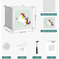 Songmics Regalsystem Mit 16 Würfeln, Aufbewahrungsschrank Für Kinder, Steckregal, Schuhregal Aus Kunststoff, Kleiderschrank Mit Türen, Mehrzweck, Schuhe, Spielzeug, 123 X 31 X 123 Cm, Weiß LPC906W01 9 Songmics Regalsystem Mit 16 Würfeln, Aufbewahrungsschrank Für Kinder, Steckregal, Schuhregal Aus Kunststoff, Kleiderschrank Mit Türen, Mehrzweck, Schuhe, Spielzeug, 123 X 31 X 123 Cm, Weiß LPC906W01 -Songmics Verkaufsgeschäft 37636473 5