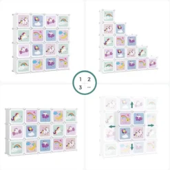 Songmics Bücherregal LPC906W01, Für Kinder, Aus Kunststoff, 153 X 153 X 31cm, 16 Fächer 11 Songmics Bücherregal LPC906W01, Für Kinder, Aus Kunststoff, 153 X 153 X 31cm, 16 Fächer -Songmics Verkaufsgeschäft 37e36141546dccccde839db4193107f8f80420be buecherregal songmics lpc906w01 fuer kinder