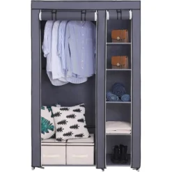 Songmics Stoffschrank XL, LSF007G, Grau, 110 X 175 X 45cm, Mit Kleiderstange 8 Songmics Stoffschrank XL, LSF007G, Grau, 110 X 175 X 45cm, Mit Kleiderstange -Songmics Verkaufsgeschäft 3f846a6aa9d6f2bac20df66359abea683e71b75f stoffschrank songmics xl lsf007g grau