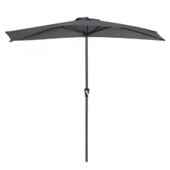 SONGMICS Sonnenschirm Ø 270cm Halbrund Sonnenschutz Bis UPF 50+ Balkonschirm Mit Kurbel Terrassenschirm Ohne Ständer Grau GPU31GY 8 SONGMICS Sonnenschirm Ø 270cm Halbrund Sonnenschutz Bis UPF 50+ Balkonschirm Mit Kurbel Terrassenschirm Ohne Ständer Grau GPU31GY -Songmics Verkaufsgeschäft 3fc355d7fa57809d8bbb76488327ea15