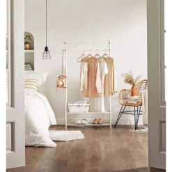 Songmics Garderobenständer HSR07W, Mit Schuhablage, Metall, Weiß 12 Songmics Garderobenständer HSR07W, Mit Schuhablage, Metall, Weiß -Songmics Verkaufsgeschäft 415aa9daa991b2a6fb0e069ef071b39c9b7b1b8c garderobenstaender songmics hsr07w