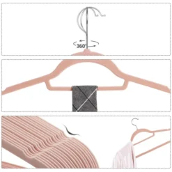 Songmics Kleiderbügel CRF50PK, Mit Samt, Aus Kunststoff, Rosa, 50 Stück -Songmics Verkaufsgeschäft 41f953f7114c28cb95ed6fa9be0c5c19b1ac4056 kleiderbuegel songmics crf50pk mit samt