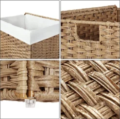 SONGMICS Wäschekorb Handgeflochten, 90 L, Wäschesammler Aus Synthetischem Rattan, Mit Deckel Und Griffen, Faltbar, Wäschesack Herausnehmbar, Naturfarben LCB51NL 10 SONGMICS Wäschekorb Handgeflochten, 90 L, Wäschesammler Aus Synthetischem Rattan, Mit Deckel Und Griffen, Faltbar, Wäschesack Herausnehmbar, Naturfarben LCB51NL -Songmics Verkaufsgeschäft 42256d5011993eabb372cf15082f9b3e