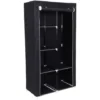 Songmics XL Stoffschrank Faltschrank 7 Montagearten Kleiderschrank Mit 2 Kleiderstange 88 X 45 X 170cm Schwarz RYG84H