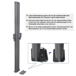 Bodenhalterung Der Doppel-Seitenmarkise Bodenfestigung Für Markisenkasten Markisenkassette Bodenfestigung SONGMICS GSA003 11 Bodenhalterung Der Doppel-Seitenmarkise Bodenfestigung Für Markisenkasten Markisenkassette Bodenfestigung SONGMICS GSA003 -Songmics Verkaufsgeschäft 431318d317eba22c9a1b1b7e9ce72233