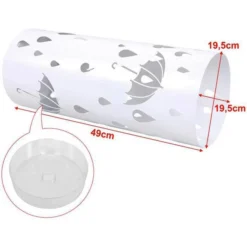 Songmics Schirmständer LUC23W, Weiß, Höhe 49 Cm, Pulverbeschichtetes Metall -Songmics Verkaufsgeschäft 43b3bf04e4bc397e9ba0058590f89e6389699904 schirmstaender songmics luc23w weiss