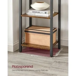 VASAGLE Bücherregal, Standregal, DVD-Regal, Mit 6 Ebenen, Büroregal, Offene Ablagen, Für Büro, Wohnzimmer, Schlafzimmer, Kinderzimmer, Küche, 40 X 30 X 187,5 Cm, Vintagebraun-schwarz Von SONGMICS LLS1 8 VASAGLE Bücherregal, Standregal, DVD-Regal, Mit 6 Ebenen, Büroregal, Offene Ablagen, Für Büro, Wohnzimmer, Schlafzimmer, Kinderzimmer, Küche, 40 X 30 X 187,5 Cm, Vintagebraun-schwarz Von SONGMICS LLS1 -Songmics Verkaufsgeschäft 47738314 4