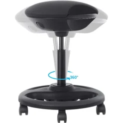 Songmics Drehhocker OSC06BK, Stoff, Mit Rollen, Schwarz -Songmics Verkaufsgeschäft 50dc4537afe888a073e28d8cb1d91f6f80968c4c drehhocker songmics osc06bk