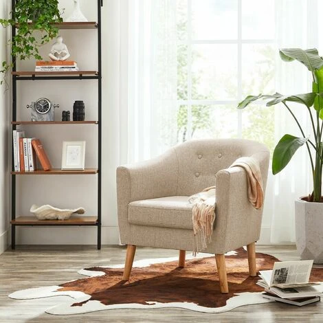VASAGLE Sessel, Relaxsessel, Fernsehsessel, Loungesessel, Aus Stoff, Mit Gepolstertem Sitzkissen, Beine Aus Massivholz, Modern, Für Wohnzimmer, Esszimmer, Gästezimmer, Büro, Beige Von SONGMICS LAC005M 1 VASAGLE Sessel, Relaxsessel, Fernsehsessel, Loungesessel, Aus Stoff, Mit Gepolstertem Sitzkissen, Beine Aus Massivholz, Modern, Für Wohnzimmer, Esszimmer, Gästezimmer, Büro, Beige Von SONGMICS LAC005M