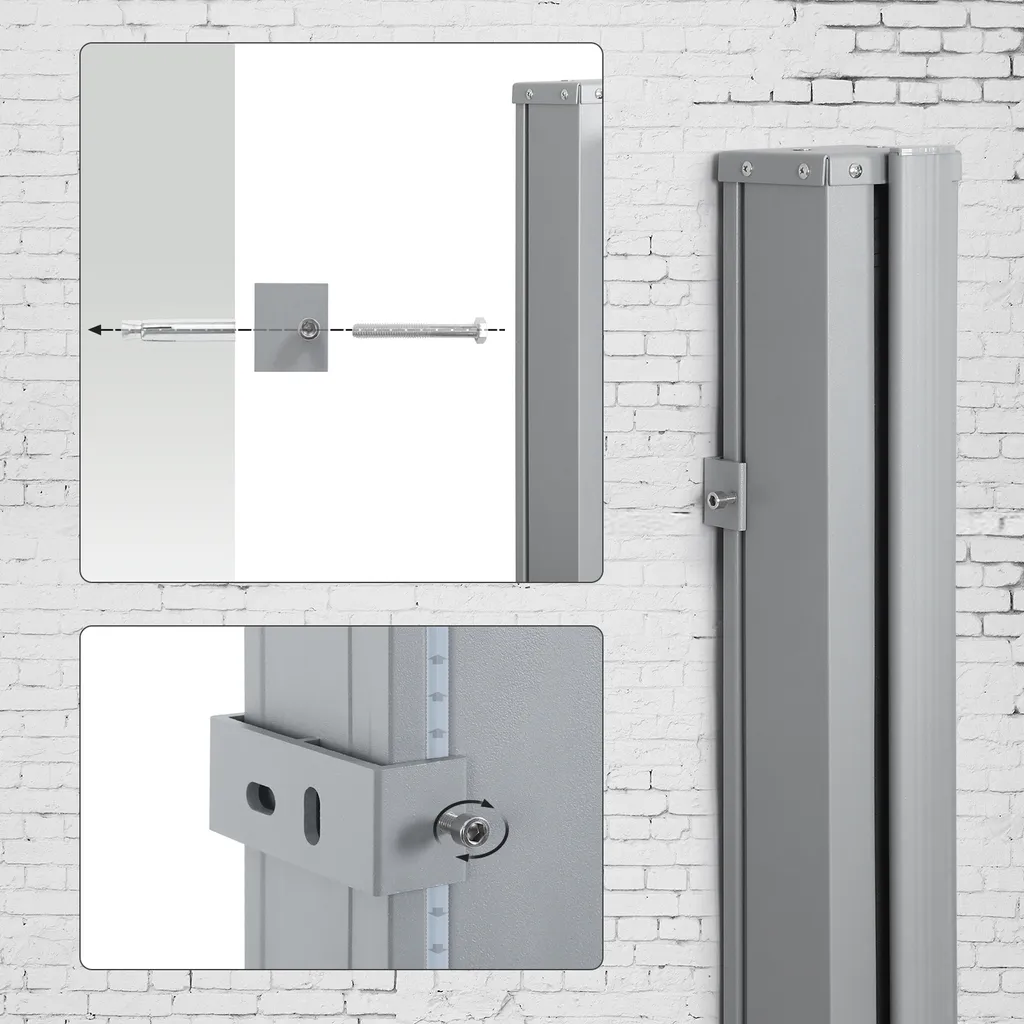 SONGMICS Seitenmarkise, Sichtschutz, 200 X 400 Cm, Ausziehbar Aus 220 G/m² Polyester,Blickdicht, Seitenrollo, Für Balkon, Terrasse, Garten, Anthrazit GSA204G02 10 SONGMICS Seitenmarkise, Sichtschutz, 200 X 400 Cm, Ausziehbar Aus 220 G/m² Polyester,Blickdicht, Seitenrollo, Für Balkon, Terrasse, Garten, Anthrazit GSA204G02 - Image 10