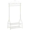 Songmics Garderobenständer HSR07W, Mit Schuhablage, Metall, Weiß