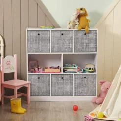 Songmics Aufbewahrungskorb RFB02LG-3, 27L, 30 X 30 X 30 Cm, Stoff, Grau Meliert, 6 Stück -Songmics Verkaufsgeschäft 59c4100f3403ac3e479c037b6134cf550e9443c4 aufbewahrungskorb songmics rfb02lg 3 27l