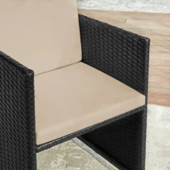 SONGMICS 9er Set, Balkonmöbel, Esstisch Und Stühle, Aus PE-Rattan, Terrassenmöbel GGF009B02 -Songmics Verkaufsgeschäft 5cb6388fa7dfc566cb4867703ccedae2