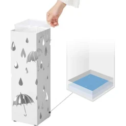 Songmics Schirmständer LUC49W, Weiß, Höhe 49 Cm, Pulverbeschichtetes Metall -Songmics Verkaufsgeschäft 5ced610c796a5375ad4e47b9287b193a27362b4a schirmstaender songmics luc49w weiss