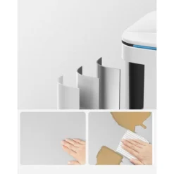 Songmics Mülleimer LTB40WT, Weiß, Aus Metall, 2 X 20 Liter -Songmics Verkaufsgeschäft 6009cbb7c8fb2db1f8d45b9ef318d1e143b36755 muelleimer songmics ltb40wt weiss