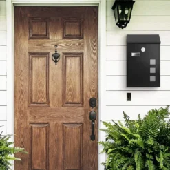 Songmics Briefkasten GMB031B02, Schwarz, Aus Stahl, 25,5 X 39,5 X 11,5cm, Mit Sichtfenster -Songmics Verkaufsgeschäft 602612cbe35393e65ac970bea74ffd7e2b8a7fa1 briefkasten songmics gmb031b02 schwarz