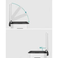 Songmics Mülleimer LTB40WT, Weiß, Aus Metall, 2 X 20 Liter -Songmics Verkaufsgeschäft 62705b09da14e5b6e0043ee127c91535b5d0a53b muelleimer songmics ltb40wt weiss